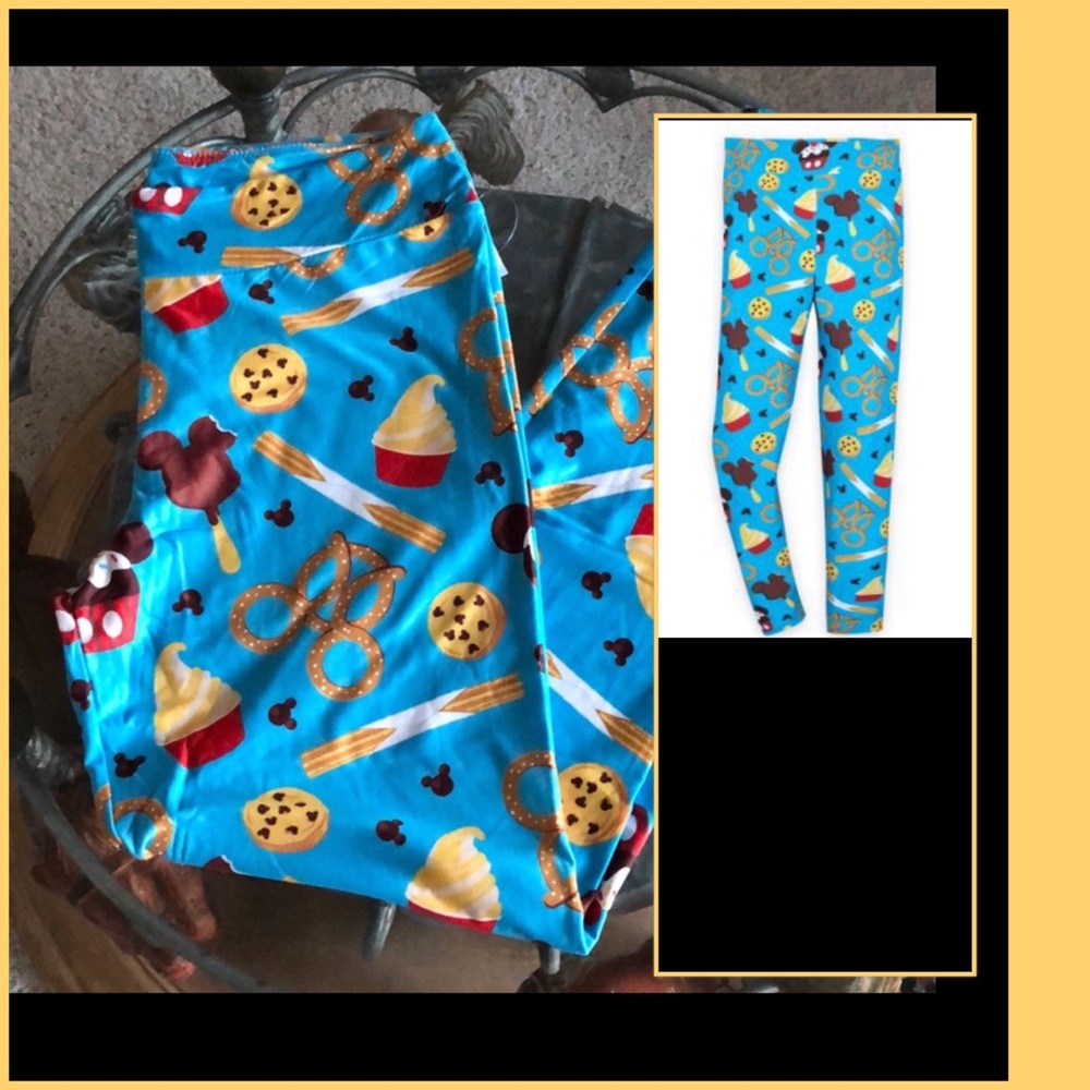 Disney Parks Food Icons Collection Womens Leggings